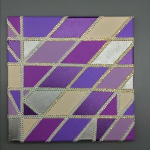 One of a kind Geometric art canvas in purples